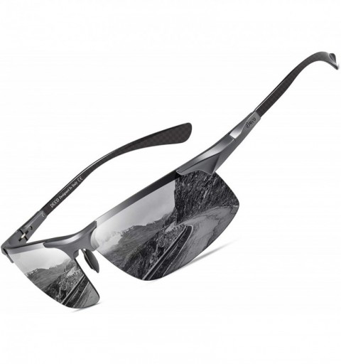 Sport Men's Sports Polarized Driving Carbon Fiber Sunglasses for Men UV400 Protection DC8277 - Gunmetal Frame Grey Lens - CL1...