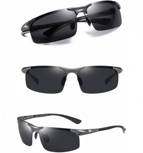 Sport Men's Sports Polarized Driving Carbon Fiber Sunglasses for Men UV400 Protection DC8277 - Gunmetal Frame Grey Lens - CL1...