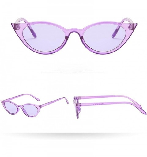Goggle Women Man Vintage Cat Eye Irregular Shape Sunglasses Eyewear Retro Unisex - Multicolor F - CJ18EOZYTYC $16.07