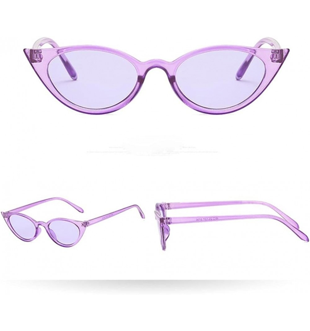 Goggle Women Man Vintage Cat Eye Irregular Shape Sunglasses Eyewear Retro Unisex - Multicolor F - CJ18EOZYTYC $9.72