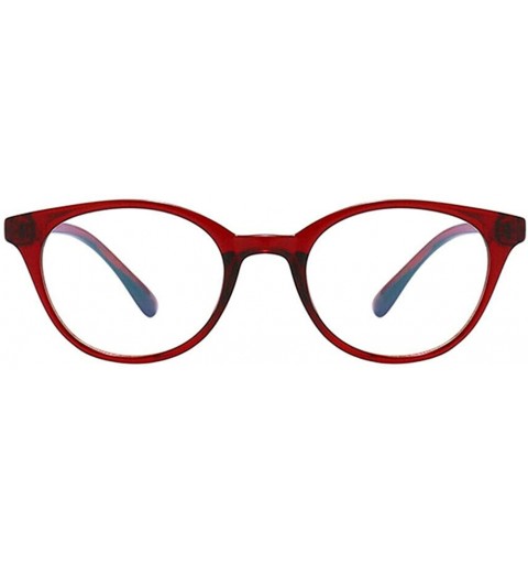 Oval Anti Blue Light for Kids - Clear Lens Glasses Round Frame Eye Protection - Redwine - CZ198R2XXUO $15.28