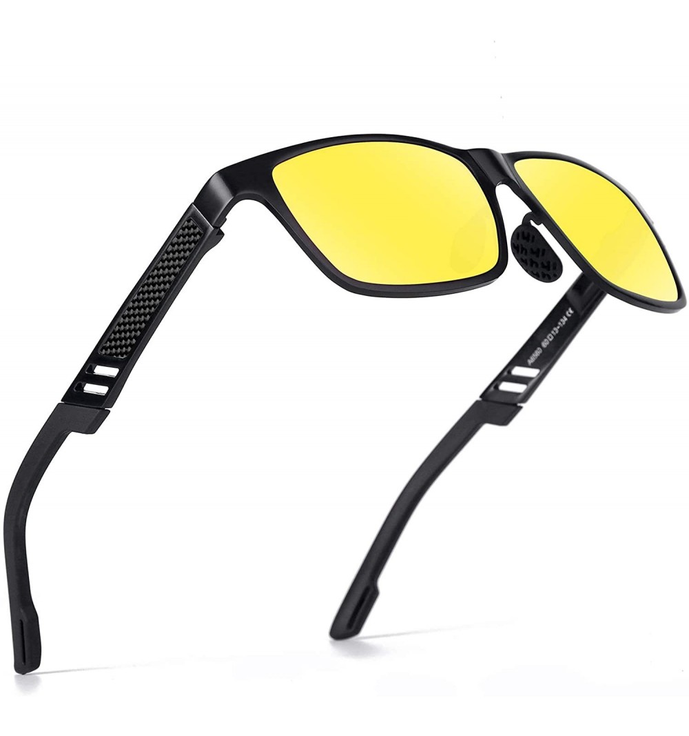 Round Polarized Sunglasses Men Lightweight Nightlens - H Nightlens - C818QMTLT8C $17.57
