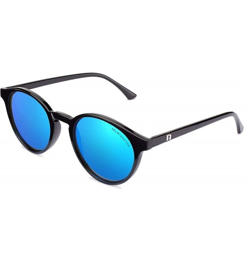 Round Men & Women Sunglasses - Round Black - Blue Nylon Hd/ Before $59.95 - Now 20% Off - C918ULDO2QC $87.99