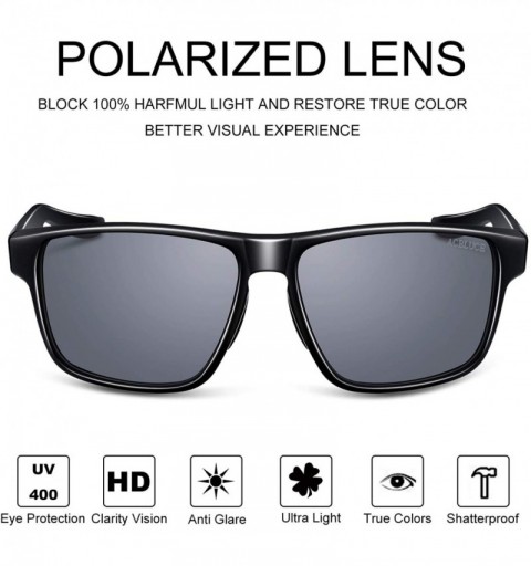 Sport Polarized Sports Sunglasses for Men Women UV Protection TR90 for Baseball Driving Running Cycling Fishing Golf - CC18T9...