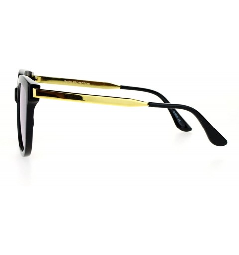 Square Womens Fashion Sunglasses Oversized Square Hipster Frame Mirror Lens - Black (Orange Mirror) - CM188GILY20 $12.20