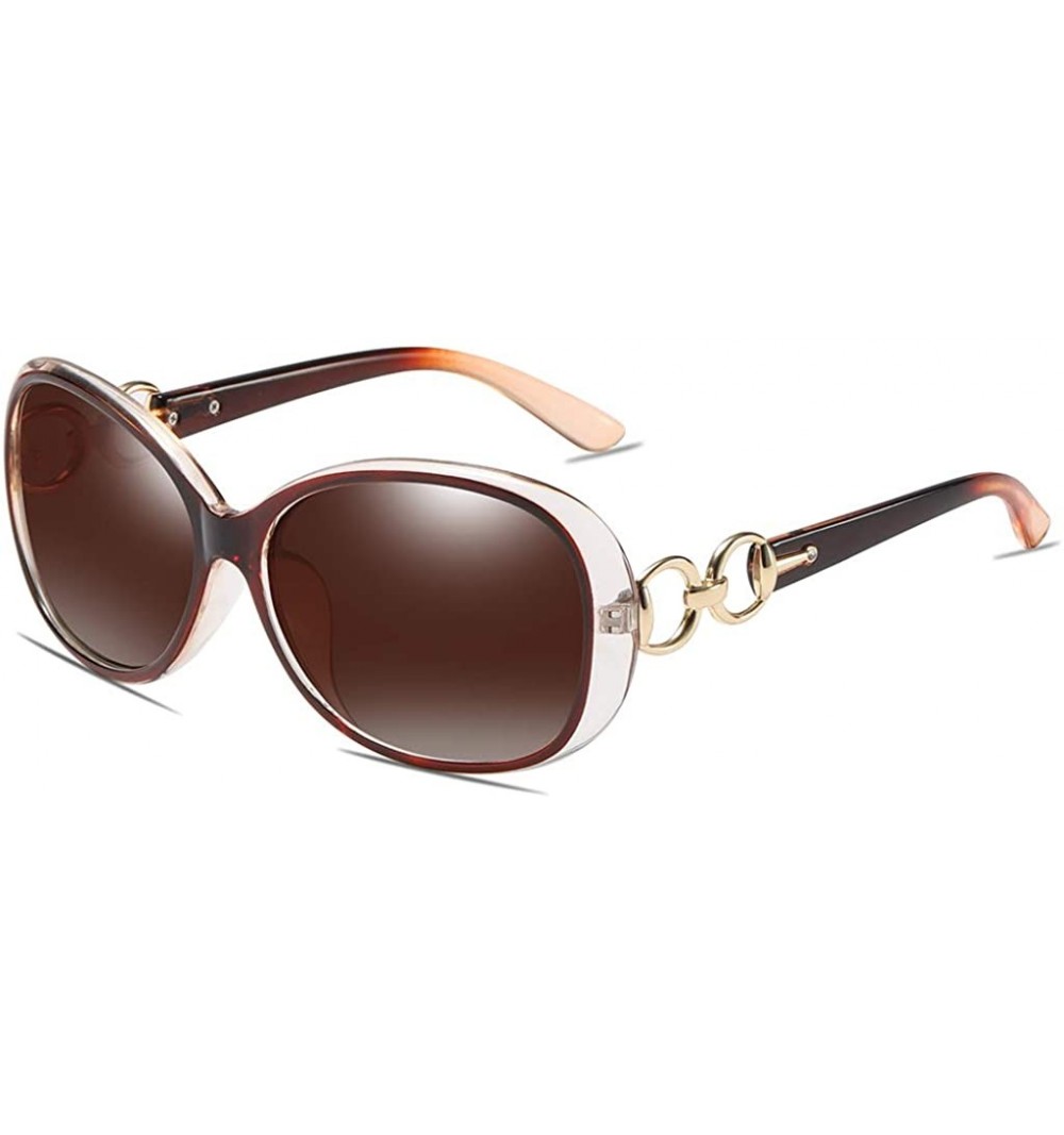 Oval Polarized Sunglasses Antiglare Anti ultraviolet Baseball - Tan - CE18WDNDIZI $28.75