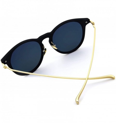 Sport Classic Round Polarized Sunglasses for Women Fashion Designer Style - Black Frame Red Lens (Mirrored) - C818TRQ9THK $14.87