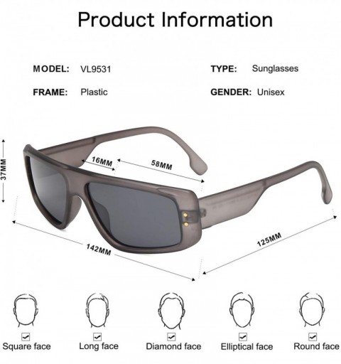 Sport Mens Sunglasses Polarized Sport Uv Protection Running Fishing Golf Driving - C2 Matte Black Frame/Grey Lens - CG198DK85...