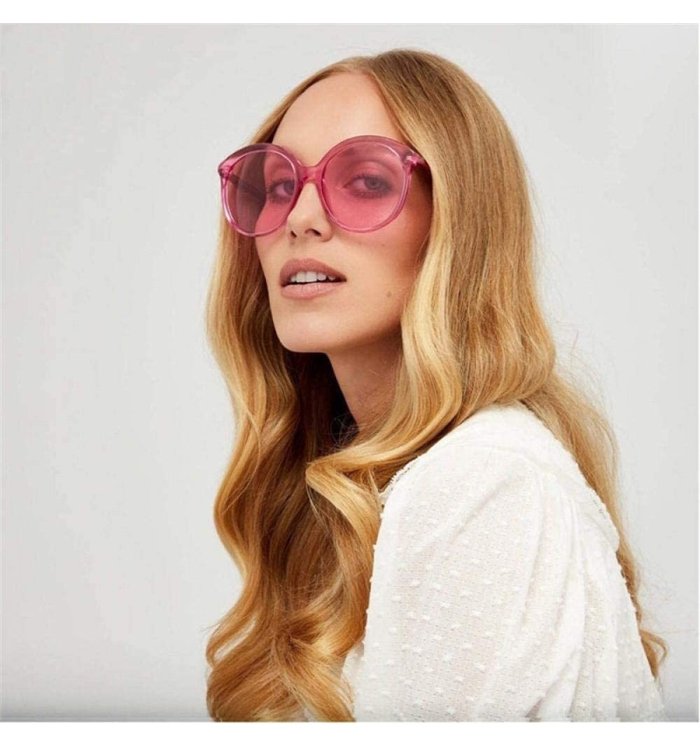 Oversized 2019 Candy Colors Sunglasses Women Retro P Glasses Sun Glasses UV400 Yellow - Blue - CQ18Y4SZXHL $9.93