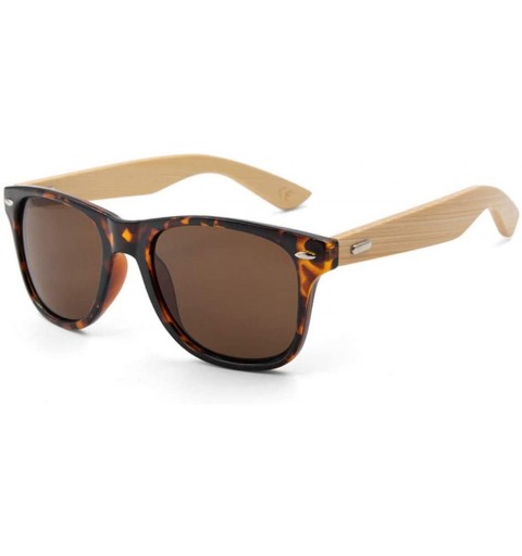 Oversized Retro Sunglasses Men Bamboo Sunglass Women Sport Goggles Gold Mirror Sun Glasses - C5 - CH194OU2AWE $26.72