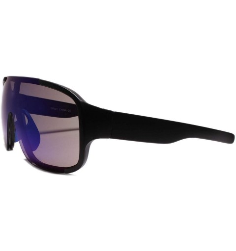 Wrap Futuristic Cyclops Space Club Rave Dj Party Sun Glasses - Blue - CN18W79E69U $11.03
