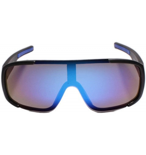 Wrap Futuristic Cyclops Space Club Rave Dj Party Sun Glasses - Blue - CN18W79E69U $11.03