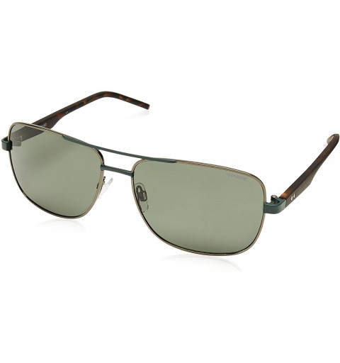 Rectangular Men's Pld2042/S Rectangular Sunglasses - Dark Ruthenium Havana/Green Polarized - CX12MXM92N9 $33.63