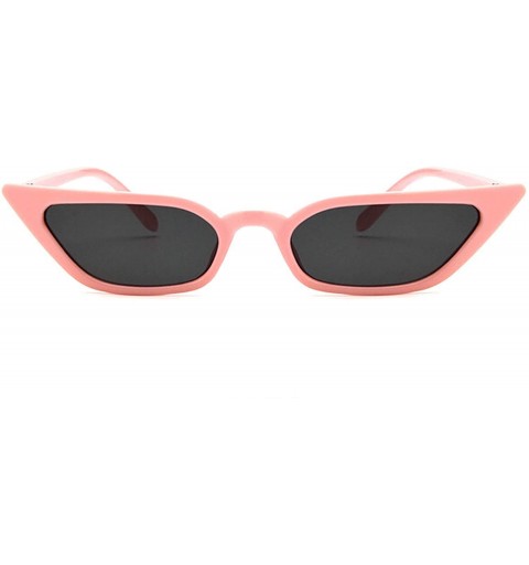Semi-rimless Vintage Sharp Corner Sunglasses for Men metal Resin UV 400 Protection Sunglasses - Pink Gray - CS18SZUH95X $13.74