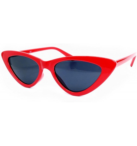 Cat Eye A3329 Clout Goggles Cat Eye Vintage Mod Style Retro Kurt Cobain Sunglasses - Red - C318D8XMAW8 $15.30