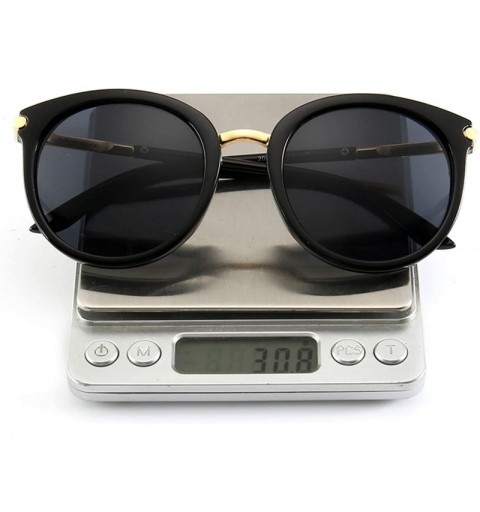 Round 2019 New Sunglasses Women Driving Mirrors Vintage Reflective Flat Lens Sun Glasses Female Oculos UV400 - C1 - C2199CKKC...