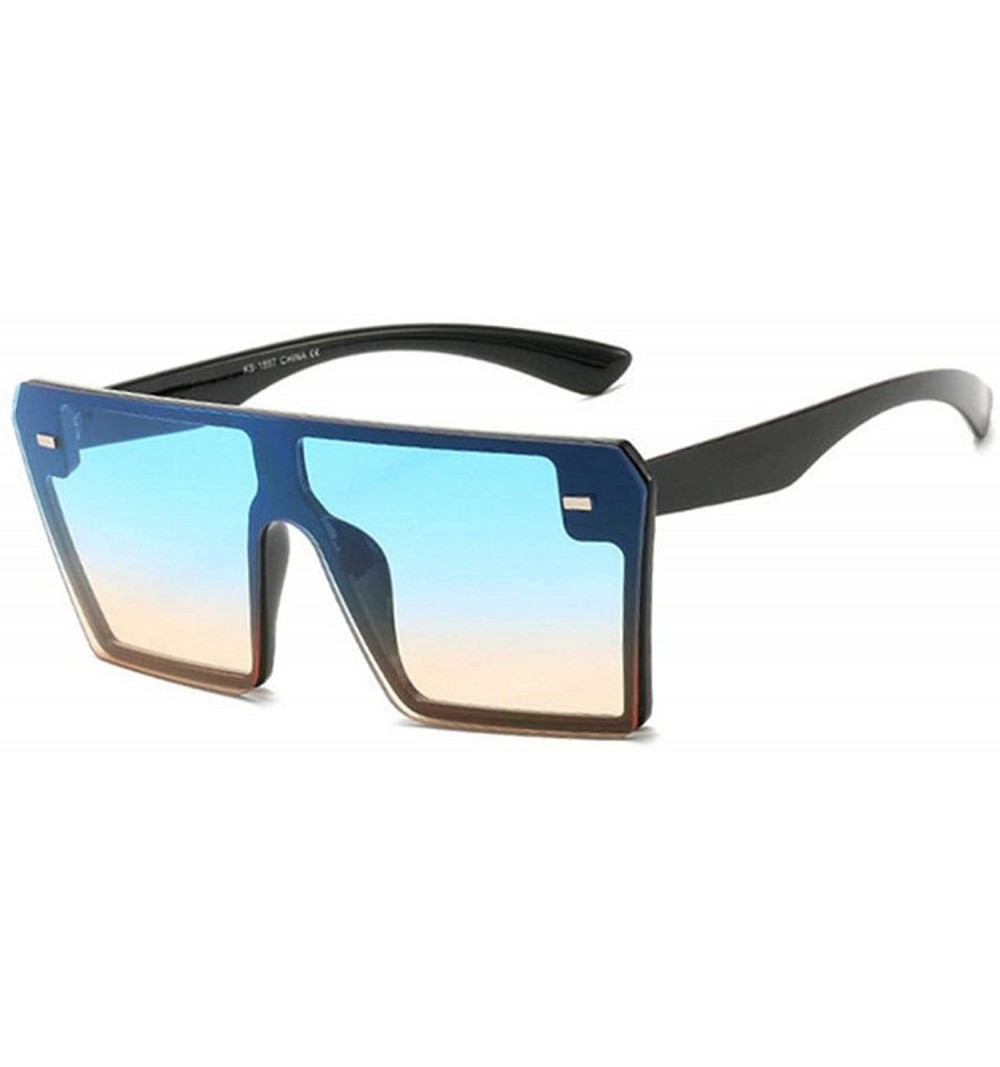 Oval Vintage Ovesized Sunglasses Women Shades Luxury Brand RimlSquare Sun Glasses Men Black Dames - C11985DXOID $28.61