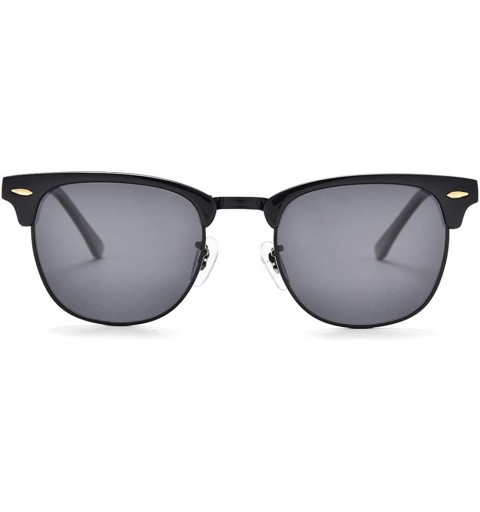 Square sunglasses for women men TR90 frame TAC and crystal glass lens sun glasses - Black Frame/Grey Lens - CV194R8AIWU $30.34