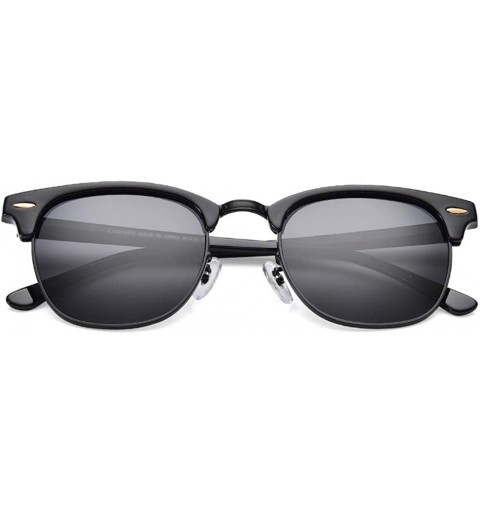 Square sunglasses for women men TR90 frame TAC and crystal glass lens sun glasses - Black Frame/Grey Lens - CV194R8AIWU $14.58