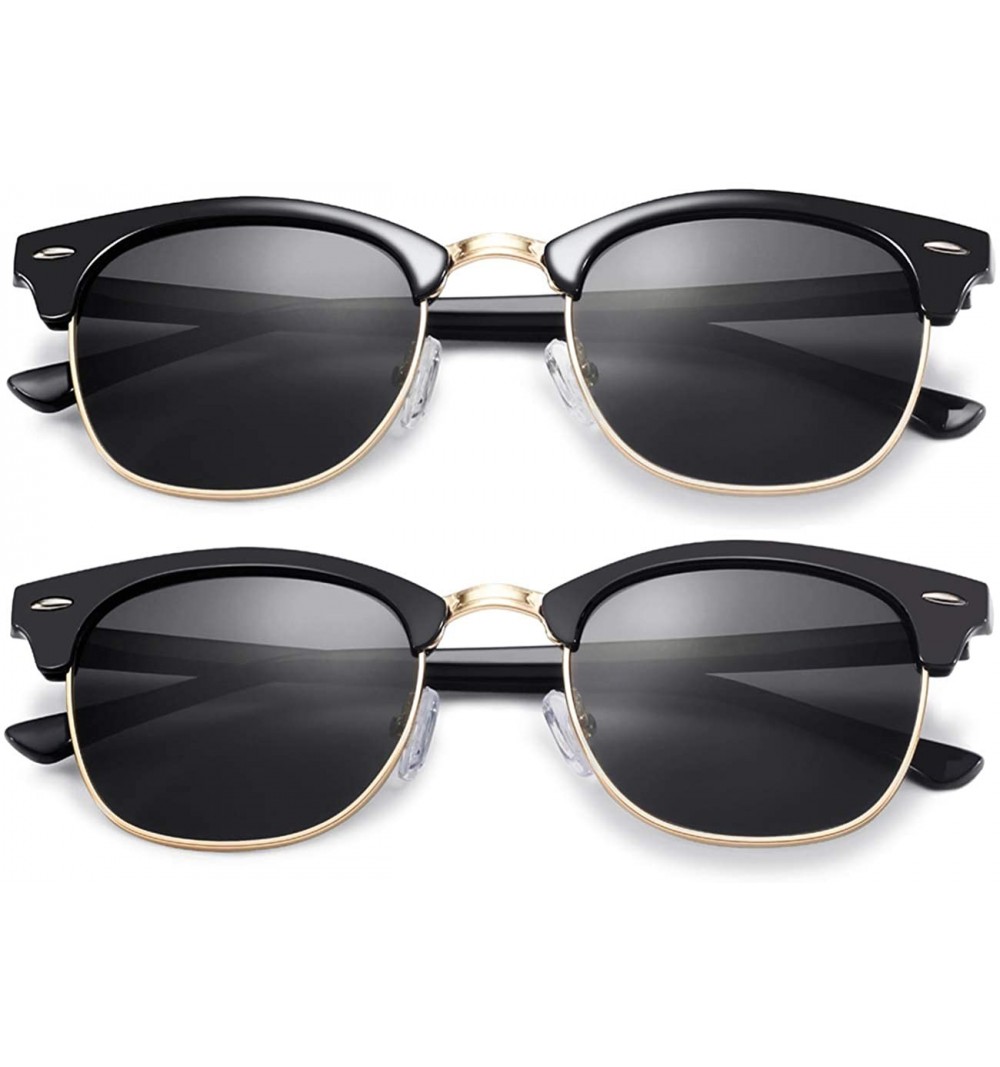 Rimless Semi Rimless Polarized Sunglasses for Women Men- Unisex Sunglasses with Half Frame - CY195R62978 $16.44