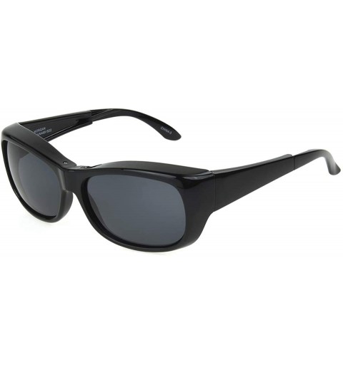 Rectangular Women's Haven-Effortless Folding Polarized Rectangular Fits Over Sunglasses - Black - Large - CL196EDN2XR $71.78