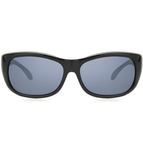 Rectangular Women's Haven-Effortless Folding Polarized Rectangular Fits Over Sunglasses - Black - Large - CL196EDN2XR $26.10