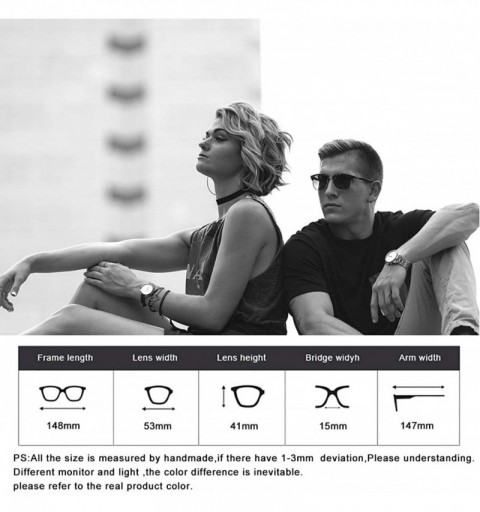 Round Polarized Sunglasses for Men and Women - Semi-Rimless Men Sunglasses polarized uv protection WP2006 - C418SW36TRS $16.38