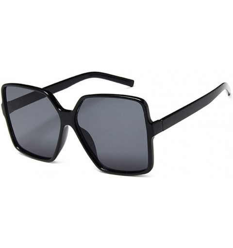 Oval Sexy Leopard Oversized Square Sunglasses Big Frame Sunglasses Women UV400 Silver Gradient Eyewear - CR18TASRDZW $16.36