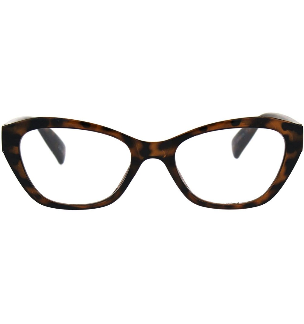 Cat Eye Womens Luxury Fashion Narrow Cat Eye Style Plastic Frame Reading Glasses - Tortoise - C3182IULWAO $9.28