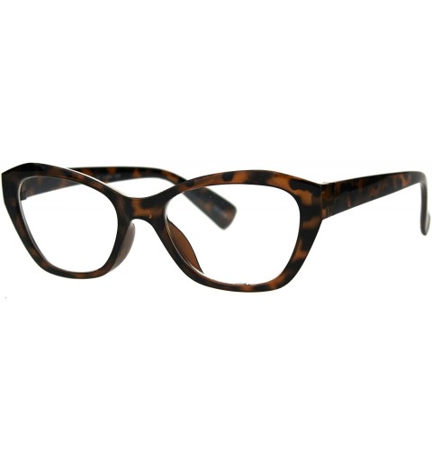 Cat Eye Womens Luxury Fashion Narrow Cat Eye Style Plastic Frame Reading Glasses - Tortoise - C3182IULWAO $9.28
