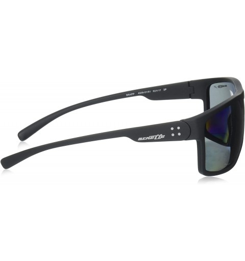 Wrap Men's An4239 Brapp Rectangular Sunglasses - Matte Black/Polarized Grey - CN182EAUDQ9 $62.25