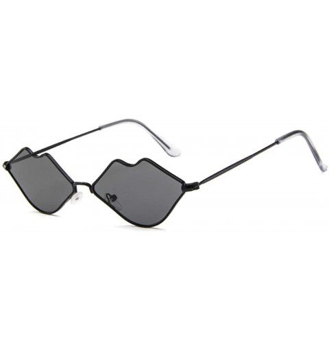 Square Lip Shape Retro Kiss Sunglasses Women Fashion Daily Sun Glasses Women Alloy Mirror Sunglasses - Gd007-1 - CI18U8GLUIM ...