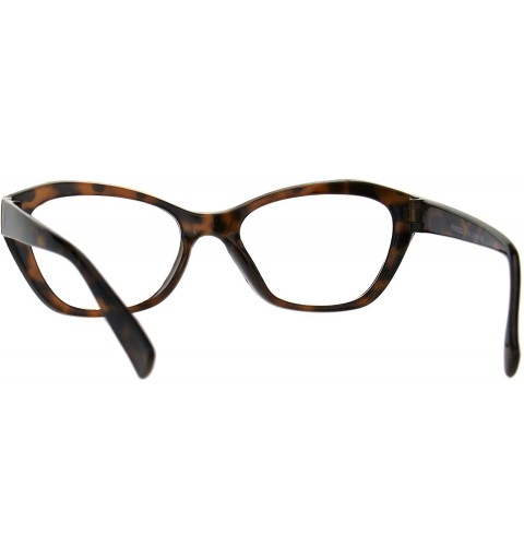 Cat Eye Womens Luxury Fashion Narrow Cat Eye Style Plastic Frame Reading Glasses - Tortoise - C3182IULWAO $9.28