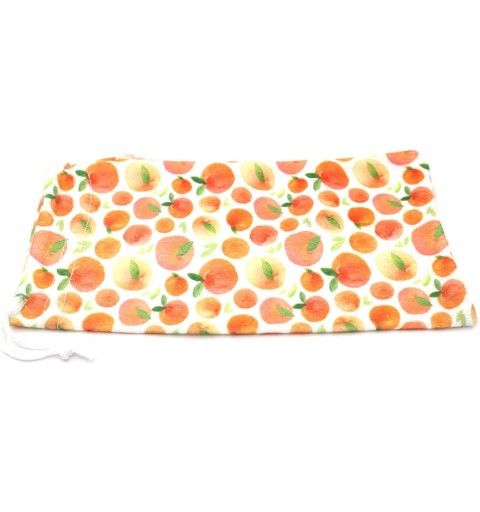 Rectangular Premium Drawstring Closure Fruit Print Microfiber Eyewear Pouch - Orange - CI1956R4L67 $10.69