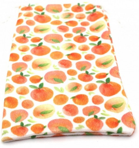 Rectangular Premium Drawstring Closure Fruit Print Microfiber Eyewear Pouch - Orange - CI1956R4L67 $10.69