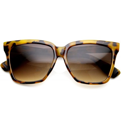 Wayfarer Large Oversized Square High Temple Horn Rimmed Sunglasses (Tortoise) - C111ENT2PY5 $10.18