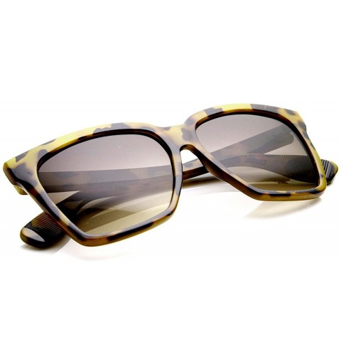 Wayfarer Large Oversized Square High Temple Horn Rimmed Sunglasses (Tortoise) - C111ENT2PY5 $10.18