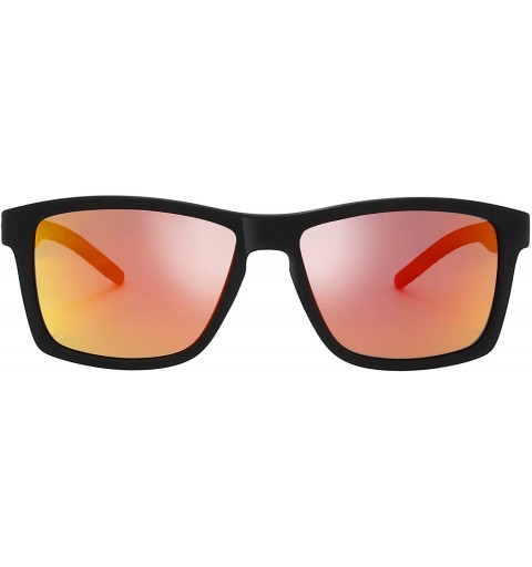 Rectangular Polarized Rectangular Sunglasses Driving 1 Rubber - 1-rubber Black - CD18WQEA7K3 $12.34