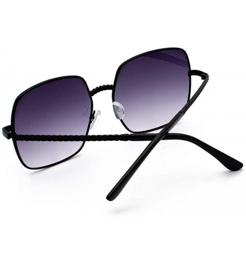 Rimless Square Oversized Sunglasses for Women Men Flat Top Fashion Shades Vintage Big Frame Sun Glasses Ladies Shades - CN190...
