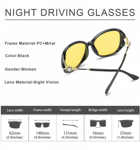 Wrap Oversized Driving Anti glare Polarized - Oversized Night-vision Glasses- Black - CQ196SLZT4Y $30.25