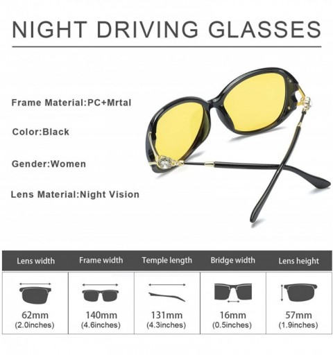 Wrap Oversized Driving Anti glare Polarized - Oversized Night-vision Glasses- Black - CQ196SLZT4Y $18.85