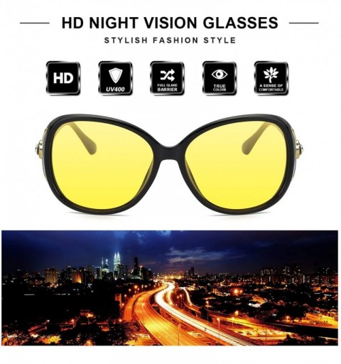 Wrap Oversized Driving Anti glare Polarized - Oversized Night-vision Glasses- Black - CQ196SLZT4Y $18.85