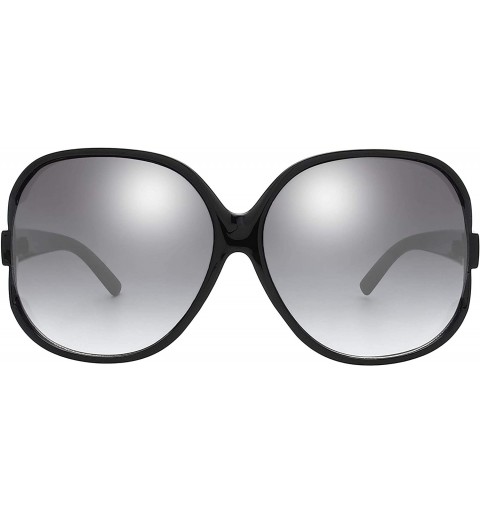Wrap New Women's Vintage Style Jackie O Huge Frame Ocean Colored Lens Sunglasses - 12-black - CG1867D7WT9 $20.86