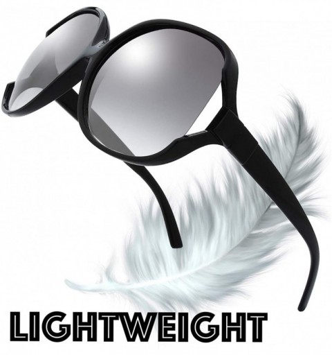 Wrap New Women's Vintage Style Jackie O Huge Frame Ocean Colored Lens Sunglasses - 12-black - CG1867D7WT9 $8.61