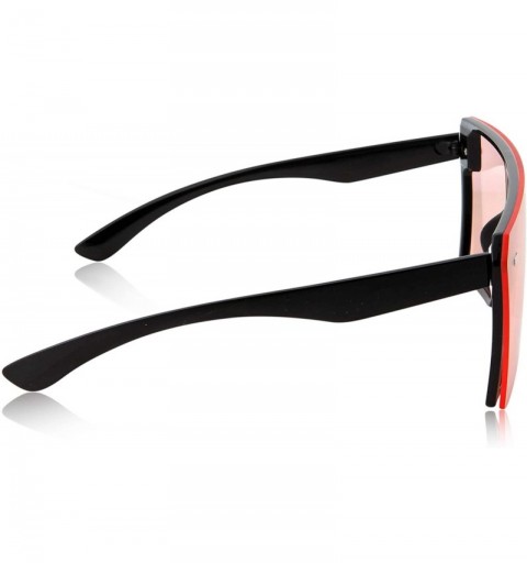 Oversized Modern Oversize Color Tone Square Sunglasses - Pink - CR18KN0HOSS $12.31