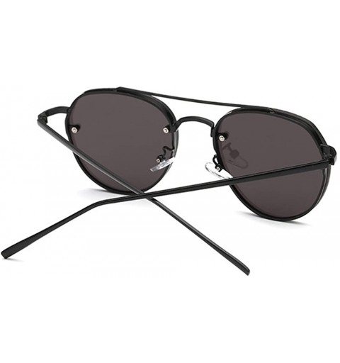 Rimless Reflective Rimless Sunglasses Fashion Vintage Eyewear for Unisex - Black - C7183A9XCU7 $9.82