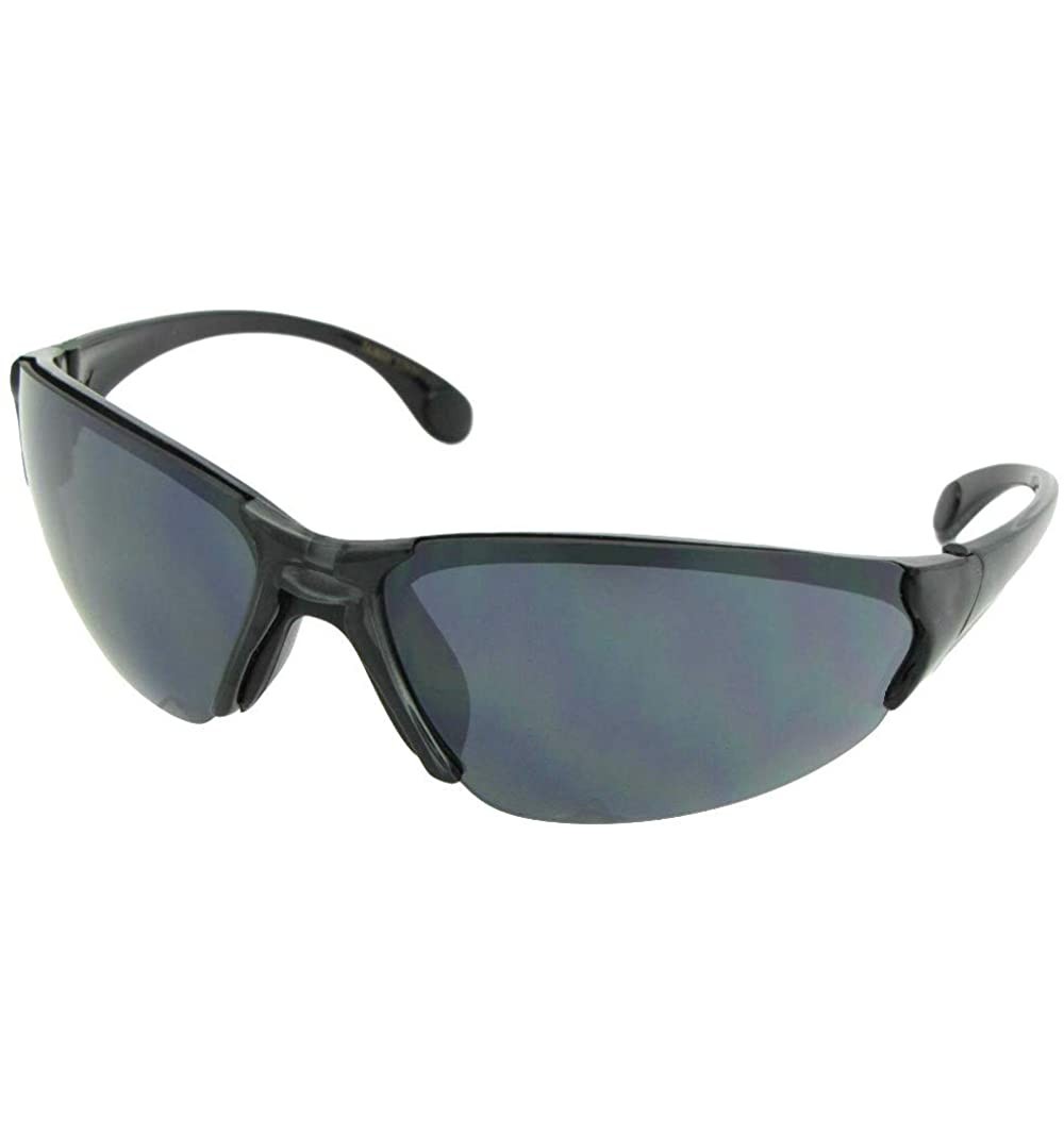 Wrap Big Frame Sport Sunglasses SR20 - Clear Gray-gray Lenses - CN186CQSYML $11.29