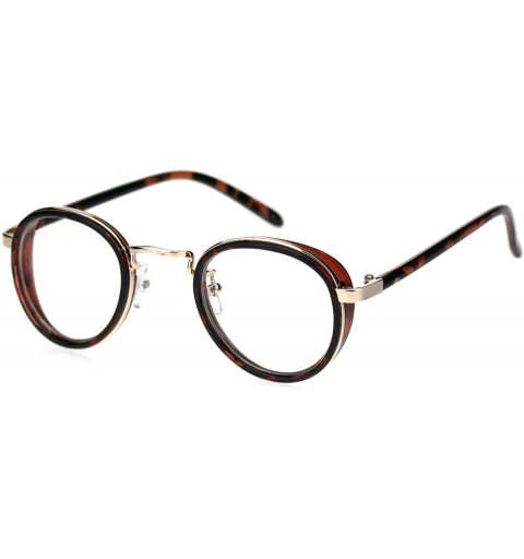 Round Retro Vintage Style Double Rim Round Dad Eyeglasses - Gold Tortoise - C518R0R37X3 $14.86