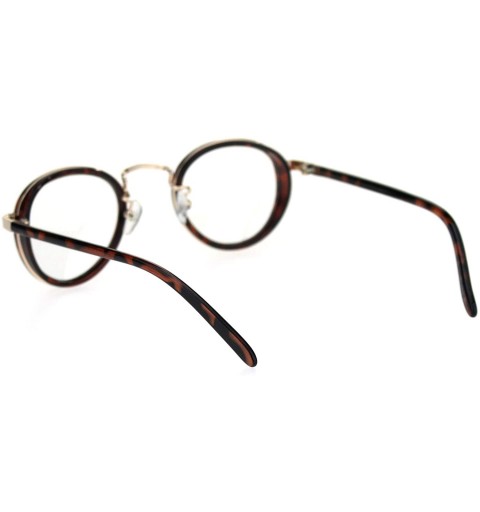 Round Retro Vintage Style Double Rim Round Dad Eyeglasses - Gold Tortoise - C518R0R37X3 $14.86