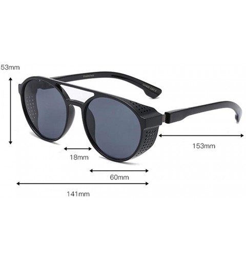 Goggle Steampunk Men Ladies UV400 Protection Sunglasses Eyewear Shades Goggles Bike - Black - CW195H4GIIH $10.56